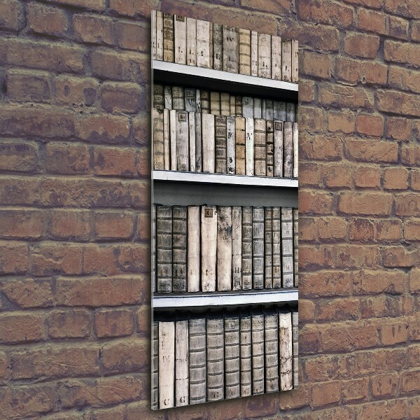 Cuadro de cristal moderno efecto brillo vertical Estante para libros