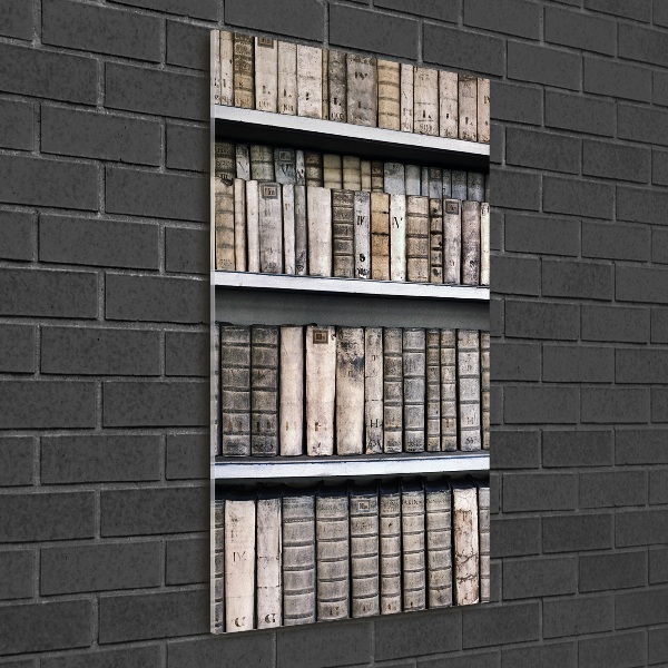 Cuadro de cristal moderno efecto brillo vertical Estante para libros