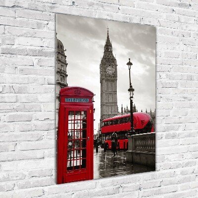 Cuadro de vidrio templado 4mm para pared vertical Big Ben de Londres