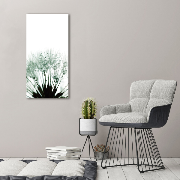 Cuadro de vidrio templado 4mm para pared vertical semillas de diente de león