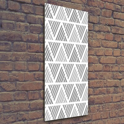 Cuadro de cristal moderno efecto brillo vertical Fondo geométrico