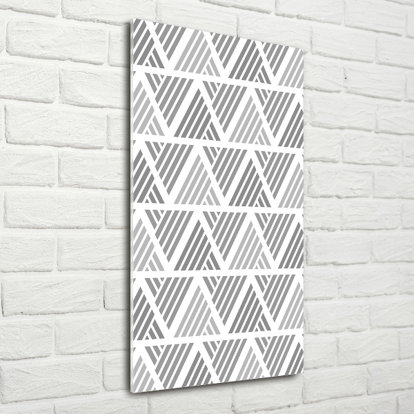 Cuadro de cristal moderno efecto brillo vertical Fondo geométrico