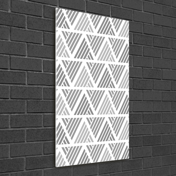 Cuadro de cristal moderno efecto brillo vertical Fondo geométrico