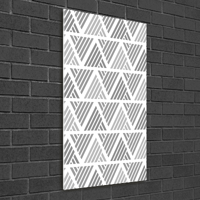 Cuadro de cristal moderno efecto brillo vertical Fondo geométrico