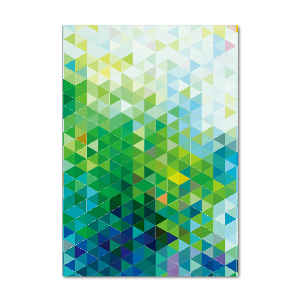 Cuadro de vidrio templado 4mm para pared vertical Triángulos abstractos