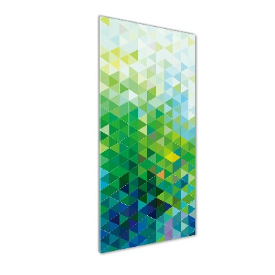 Cuadro de vidrio templado 4mm para pared vertical Triángulos abstractos