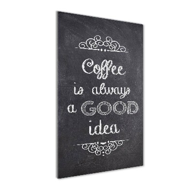 Cuadro de vidrio templado 4mm para pared vertical Collage de café