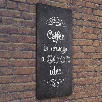 Cuadro de vidrio templado 4mm para pared vertical Collage de café