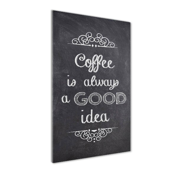 Cuadro de vidrio templado 4mm para pared vertical Collage de café