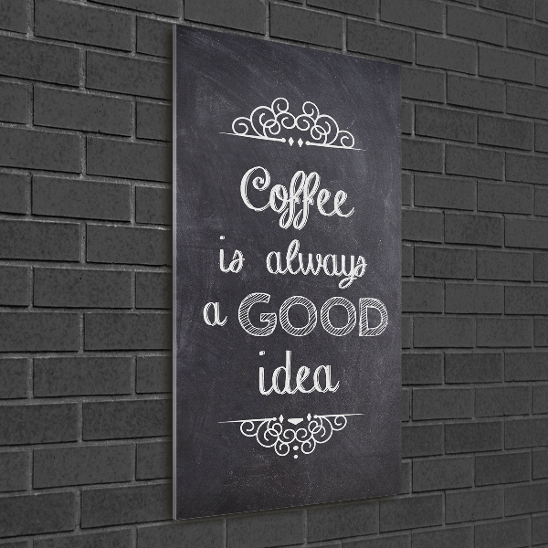 Cuadro de vidrio templado 4mm para pared vertical Collage de café