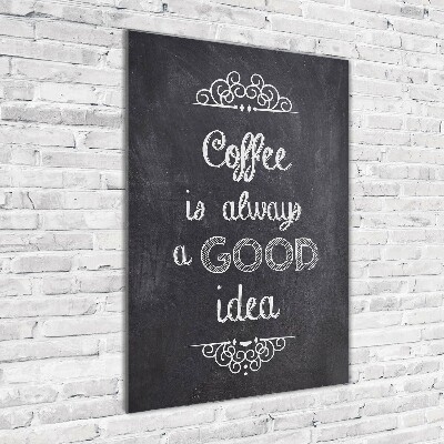 Cuadro de vidrio templado 4mm para pared vertical Collage de café