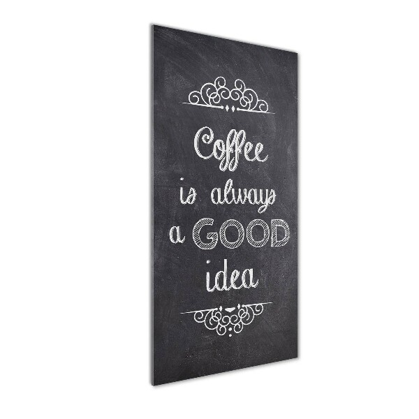 Cuadro de vidrio templado 4mm para pared vertical Collage de café