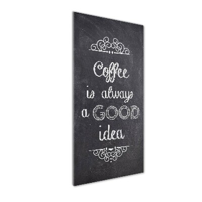 Cuadro de vidrio templado 4mm para pared vertical Collage de café