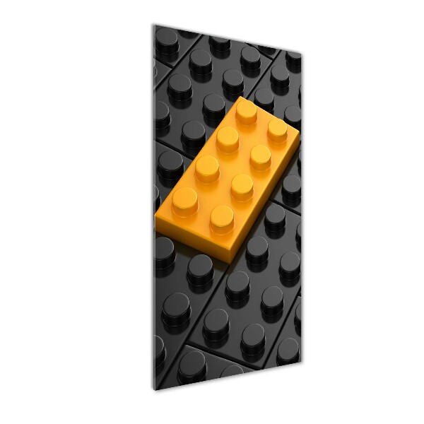 Cuadro de vidrio templado 4mm para pared vertical Lego
