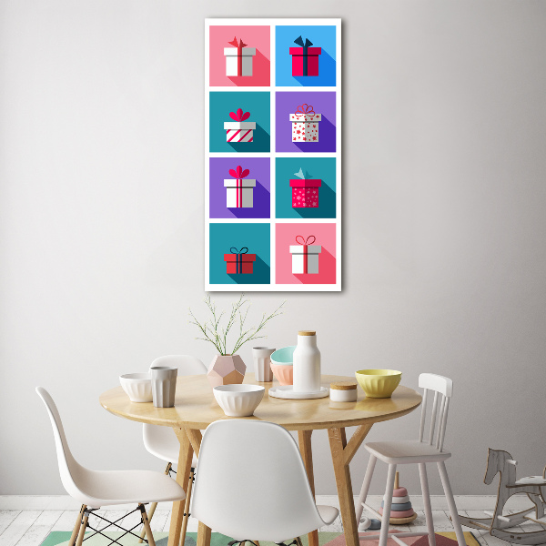 Fotocuadro de cristal elegante para hogar vertical Presenta