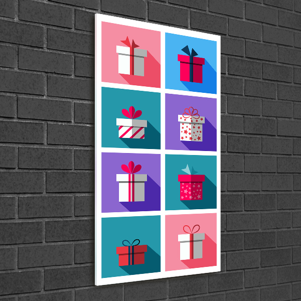 Fotocuadro de cristal elegante para hogar vertical Presenta