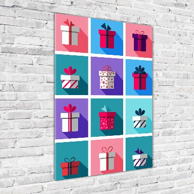 Fotocuadro de cristal elegante para hogar vertical Presenta