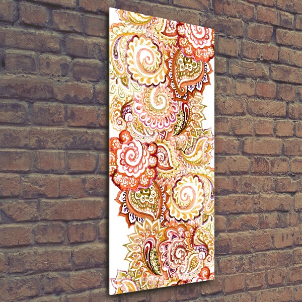 Cuadro de cristal moderno efecto brillo vertical Adornos