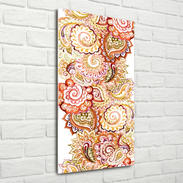 Cuadro de cristal moderno efecto brillo vertical Adornos