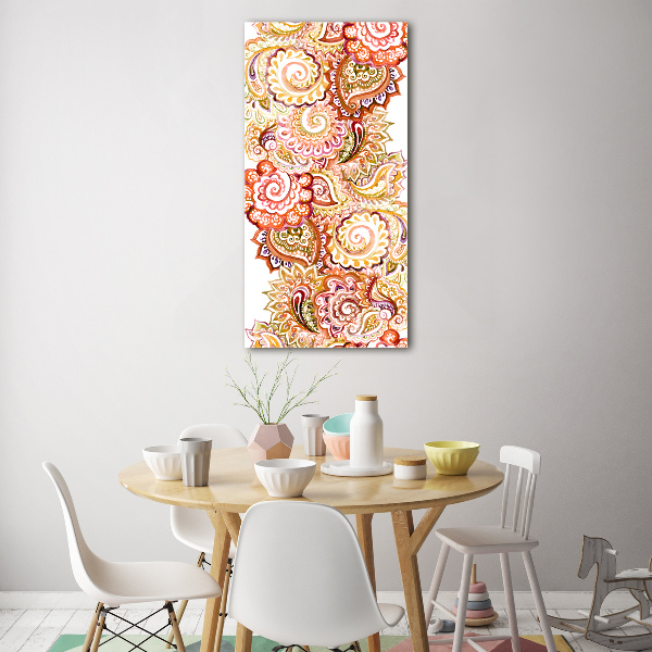 Cuadro de cristal moderno efecto brillo vertical Adornos