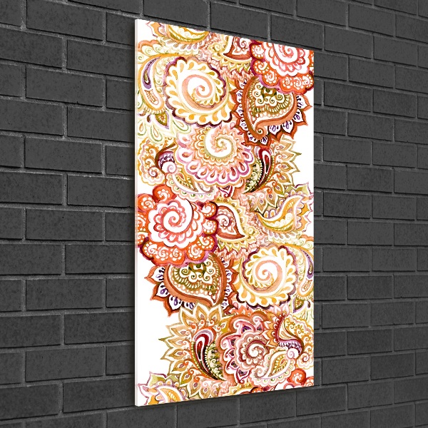 Cuadro de cristal moderno efecto brillo vertical Adornos