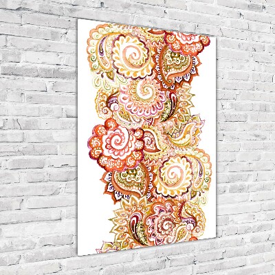 Cuadro de cristal moderno efecto brillo vertical Adornos