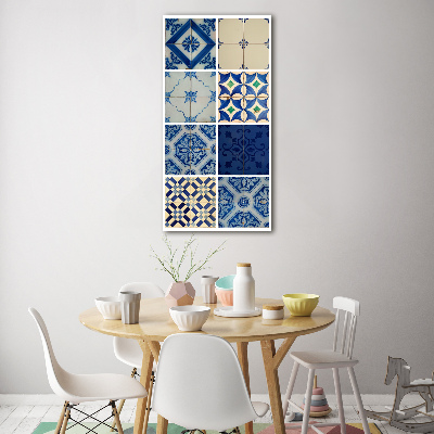 Fotocuadro de cristal elegante para hogar vertical Azulejos portugueses