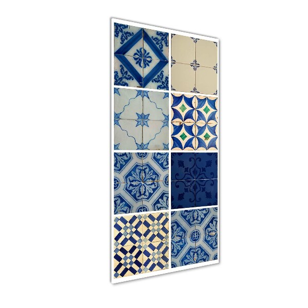 Fotocuadro de cristal elegante para hogar vertical Azulejos portugueses