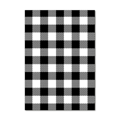 Foto obraz na szkle pionowy Czarno-biała krata