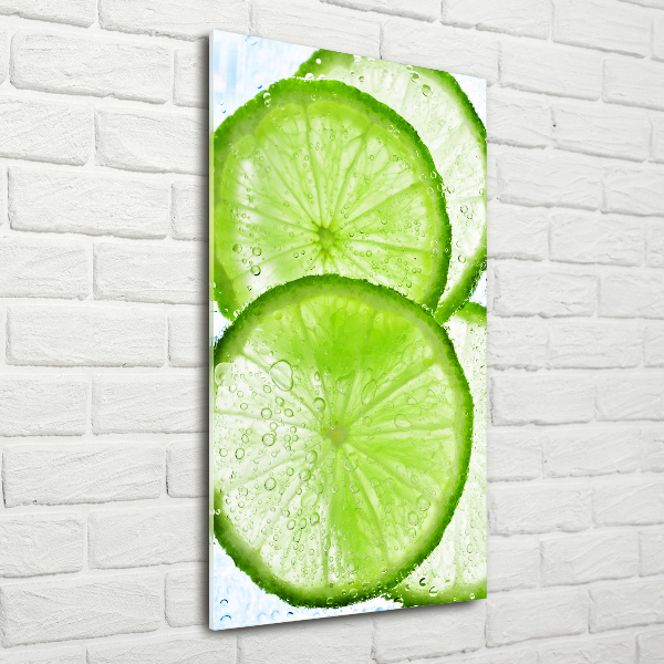 Cuadro decorativo en cristal con canto pulido vertical Cal bajo el agua