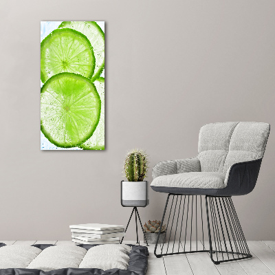Foto obraz szklany pionowy Limonka pod wodą