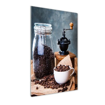 Cuadro de vidrio templado 4mm para pared vertical Molinillo de café