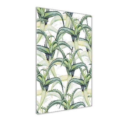 Cuadro de vidrio templado 4mm para pared vertical Áloe