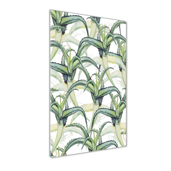 Cuadro de vidrio templado 4mm para pared vertical Áloe