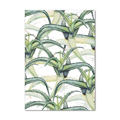 Fotoobraz szklany na ścianę do salonu pionowy Aloes