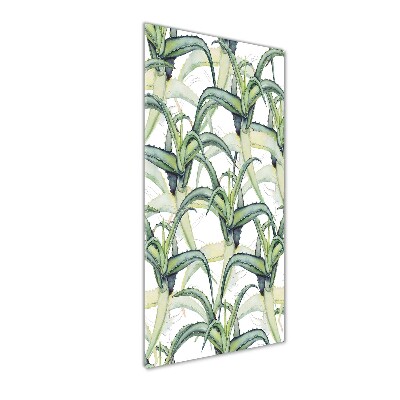 Cuadro de vidrio templado 4mm para pared vertical Áloe