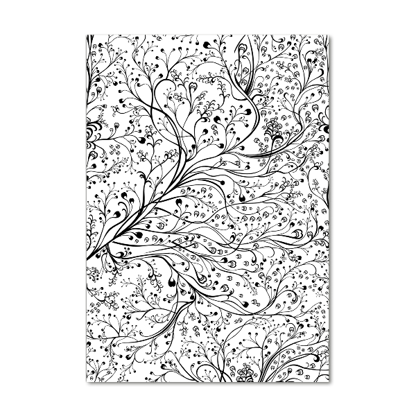 Cuadro de vidrio templado 4mm para pared vertical Leña menuda