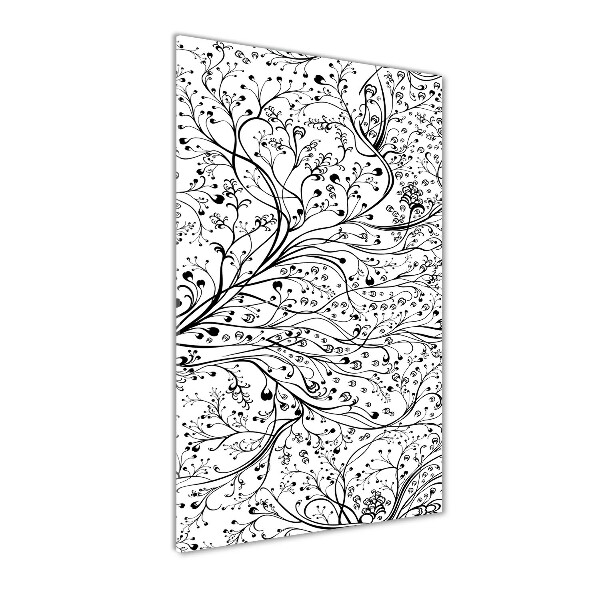 Cuadro de vidrio templado 4mm para pared vertical Leña menuda