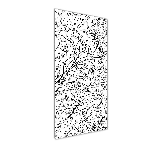 Cuadro de vidrio templado 4mm para pared vertical Leña menuda