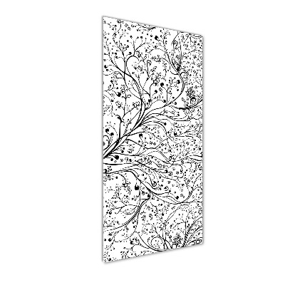 Cuadro de vidrio templado 4mm para pared vertical Leña menuda