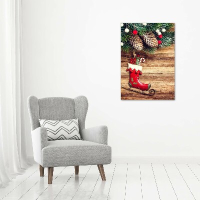 Cuadro decorativo en cristal con canto pulido vertical decoraciones navideñas
