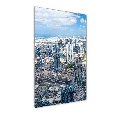 Cuadro de cristal moderno efecto brillo vertical Rascacielos