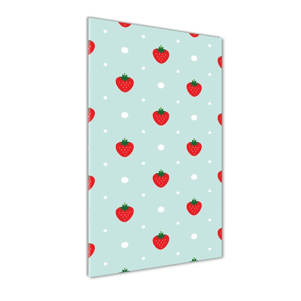 Fotocuadro de cristal elegante para hogar vertical fresas