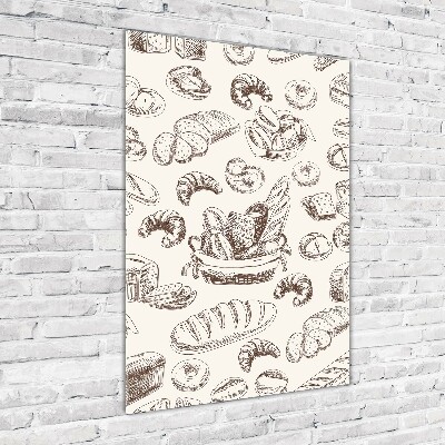 Cuadro de cristal moderno efecto brillo vertical Pan