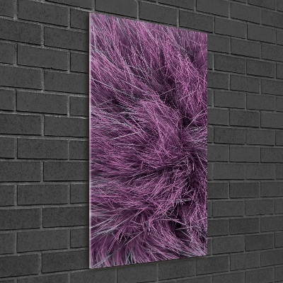 Cuadro decorativo en cristal con canto pulido vertical Pelaje rosa