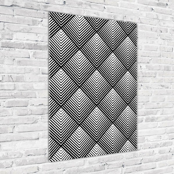 Cuadro de vidrio templado 4mm para pared vertical Fondo geométrico