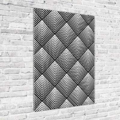 Cuadro de vidrio templado 4mm para pared vertical Fondo geométrico