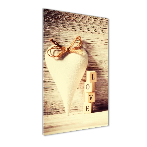 Fotocuadro de cristal elegante para hogar vertical Amar