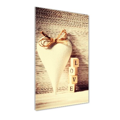 Fotocuadro de cristal elegante para hogar vertical Amar