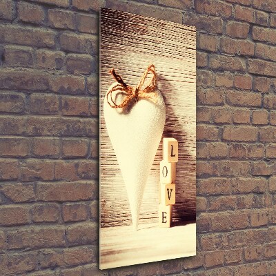 Fotocuadro de cristal elegante para hogar vertical Amar